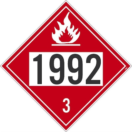 PLACARD, FLAMMABLE 1992 3,